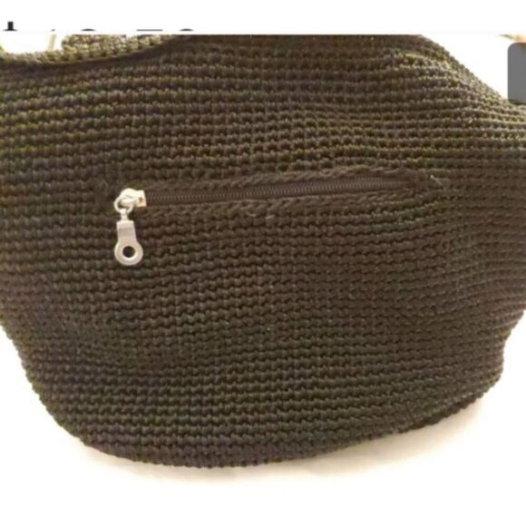 Macy's VINTAGE Macrame handbag BLACK Women's Casual. - Picture 4 of 6